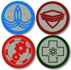 Orville Buttons set of 4